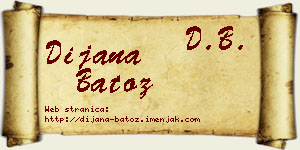 Dijana Batoz vizit kartica